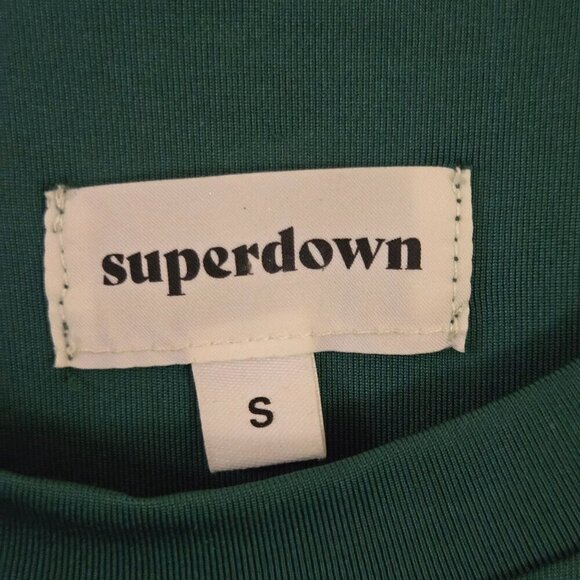 Superdown Cory Ruched Side Dress Green Retail $69 Size S - Picture 8 of 10